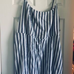 Old Navy Blue and White Striped Dress